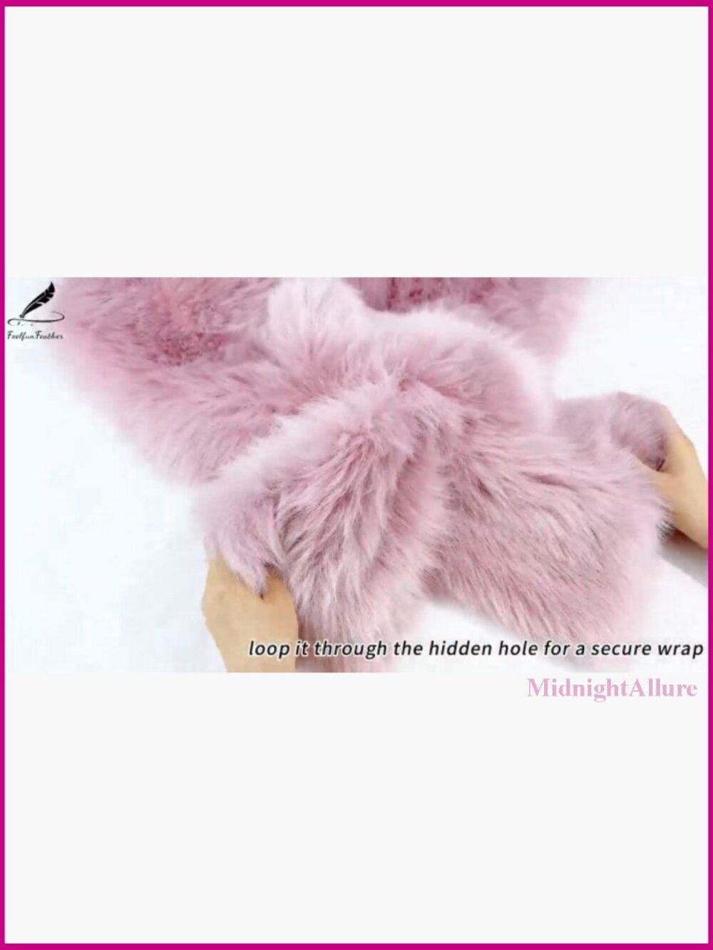 Long Faux Fur Shawl Scarf Winter Warm Bridal Wedding Party Festive - Picture 7 of 7